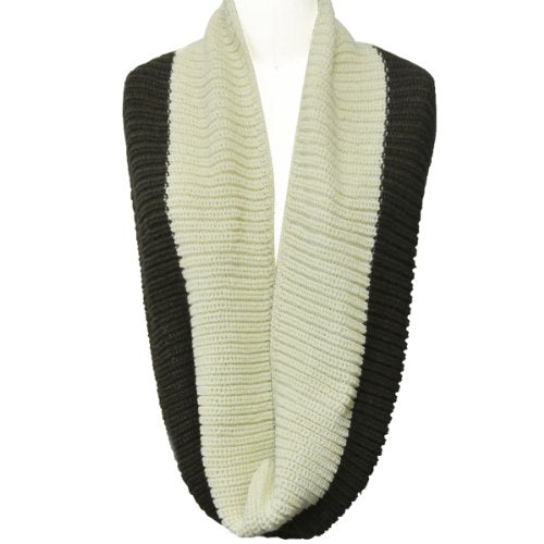 Wrapables Thick Knitted Winter Warm Infinity Scarf - color: Coffee and Cream
