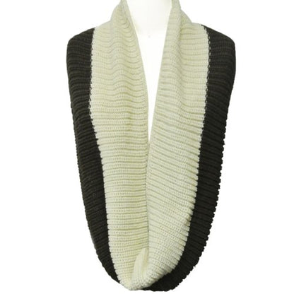 Wrapables Thick Knitted Winter Warm Infinity Scarf - color: Coffee and Cream