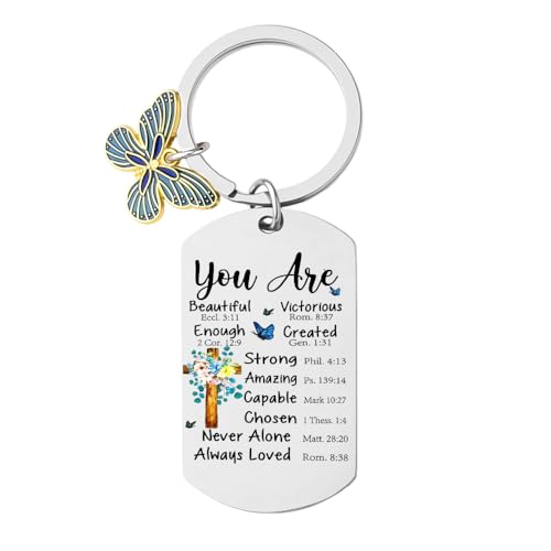 Christian Inspirational Keychains for Women Girls Mom Grandma Birthday Christmas Gifts for Women Bible Verse Keychain for Backpacks Purse Spiritual Religious Keychain for Teens Girls