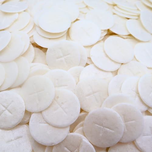 Candy Creations On Cloud 9 1 1/8"" White Wafers, Altar Bread, 1000 per Container