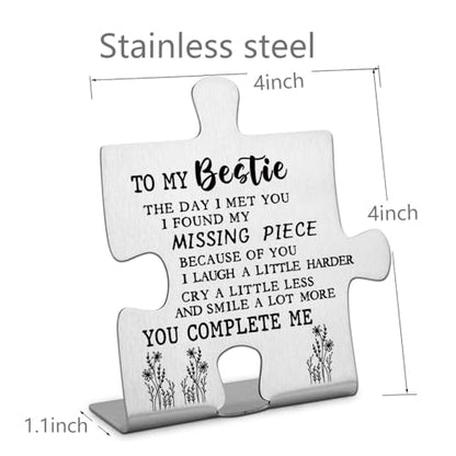 Bestie Gifts from Bestie Sister To My Bestie Gifts Thank You for Being My Sister Bestie Friendship Gifts Christmas Wedding Gifts for Sister Best Friend Decorative Signs Funny Office Desk Decor - style: To my Bestie
