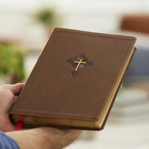 RSV2CE, Thinline Large Print Catholic Bible, Brown Leathersoft, Comfort Print