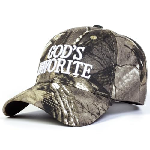 Trendy Embroidered Baseball Cap for Men & Women, Adjustable Snapback Hat for Casual Wear - color: God's Favorite| Camouflage