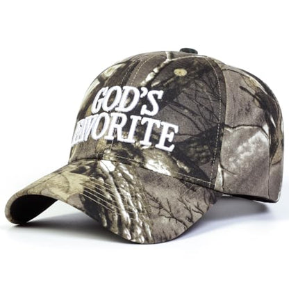 Trendy Embroidered Baseball Cap for Men & Women, Adjustable Snapback Hat for Casual Wear - color: God's Favorite| Camouflage