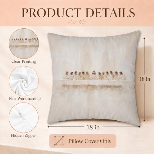 Modern Abstract Christian Pillow Cover 18x18 - color: Modern Abstract Christian