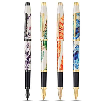 Cross Wanderlust Everest Refillable Fountain Pen, Fine Nib, Black Ink - color: Everest
