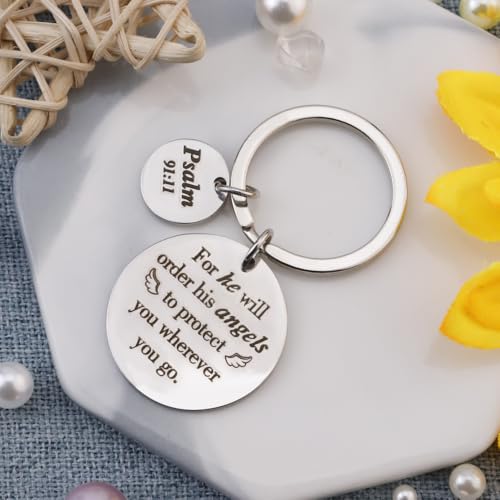 Christian Keychains Cross Keychain Bible Accessories Gifts Christian Gifts Religious Gifts - color: Pslam Keychain