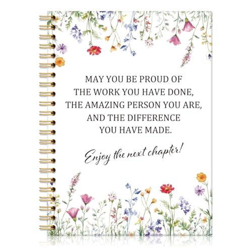 Proud of Work Hardcover 160 Pages Lined Spiral Notebooks, Funny Office Humor Journal for Coworker Employee, Secret Santa Gifts, Birthday Appreciation Gifts for Friends - color: Multi & Whte
