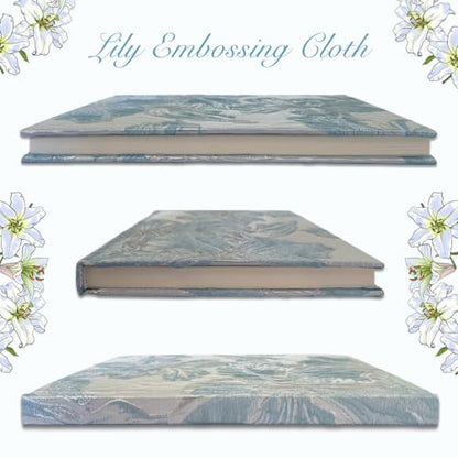 Hardcover Journal, Flower Notebook, A5, 6x8, Lined Pages, Lay-flat, Beautiful Journal for Women, Lily Flower, Blue Journal for Writing, Personal Notebook, Dream Journal, Self Care Journal - color: Lily Blue