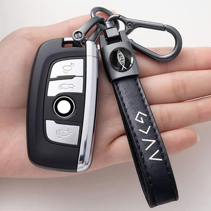 Christian Keychain for Men, God-Inspired Alloy Leather Jesus Fish Keychain