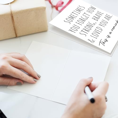 Heartfelt Encouragement Card for Women Men, Get well Card Card for Husband Wife, Positive Sobriety Card for Him Her, Friend Affirmative Card, You Are Strong Brave and Loved - color: 064