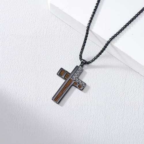 American Flag/Eagle/Star Necklace for Women 925 Sterling Silver Silver/Gold/Black American Flag Pendant 4th of July Jewelry for Wife Sister Girlfriend - color: Black-6
