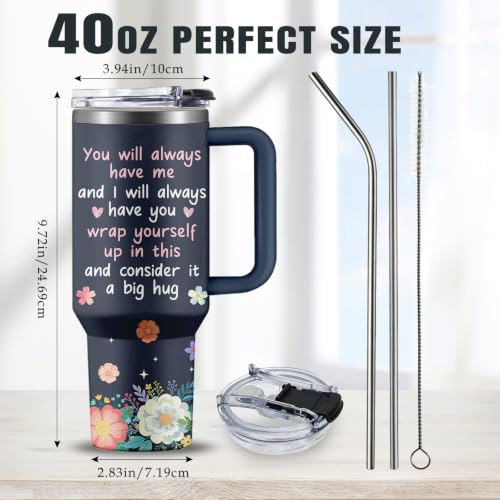Christian Gifts for Women 40oz Tumbler - Insulated Travel Mug with Handle (Bestie, 40 Ounces) - color: Bestie