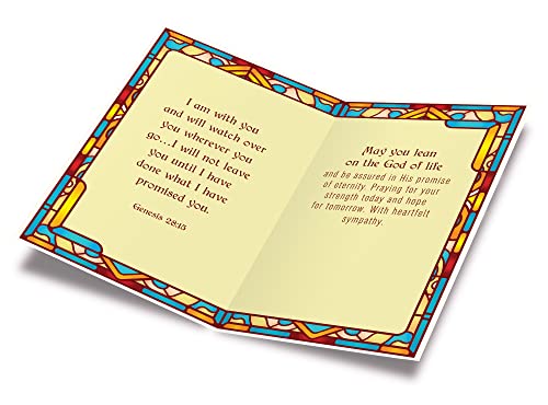 Prime Greetings Religious Sympathy Card With Envelope, Made in America, Thick Card Stock with Premium Envelope Packaged in a Reusable Presentation Mailer, Eco-Friendly, 5in x 7.75in