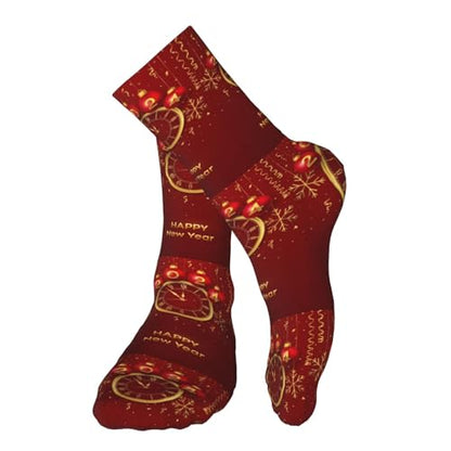 Happy New Year 2024 Unisex Sports Socks - Winter Casual Dress Fashion Socks - color: Happy New Year 2024