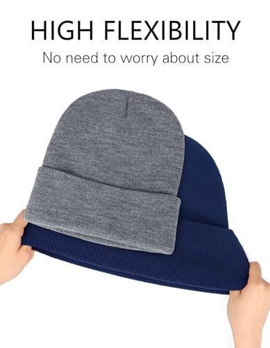 Christian Jesus Fish Beanie Hat for Men Women, Cuffed Beanie Jesus Hats, Religious Gifts for Christmas, New Years - color: Navy Blue, style: Jesus Fish