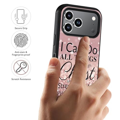 Case for iPhone 18 Pro Max/ iPhone 17 Pro Max, Bible Verse Philippians 4-13 - color: Christian Quote Bible Verse Philippians 4-13, size: iPhone 18 Pro Max / 17 Pro Max
