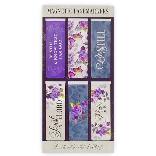 Christian Art Gifts Magnetic Scripture Bookmark Set for Women: Be Still