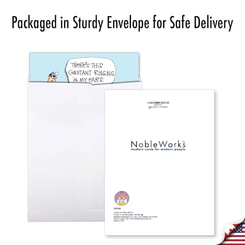 NobleWorks Big Funny Get Well Card Constant Ringing Humor for Men J9734 - style: Constant Ringing