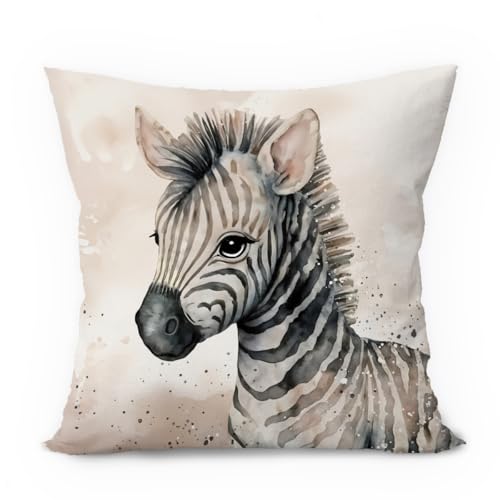 Vintage Zebra Pillow Covers 18x18, Zebra Gifts, Animal Nursery Decor, Cute Wild Animals Decorative Throw Pillow Covers Pillowcases for Kids Room Bedroom Nursery Playroom Decor - color: 00-kidroom(4) Zebra