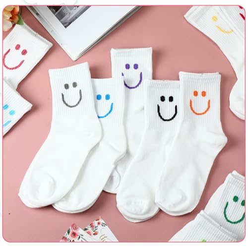 Cuffbow 20 Pack Crazy Funny Emotion Women Sock - style: White Funny Style