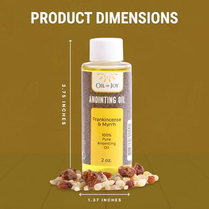 Swanson Christian Products Frankincense and Myrrh Anointing Oil 2 Oz 100% Pure Anointing Oil for Prayers by Oil of Joy