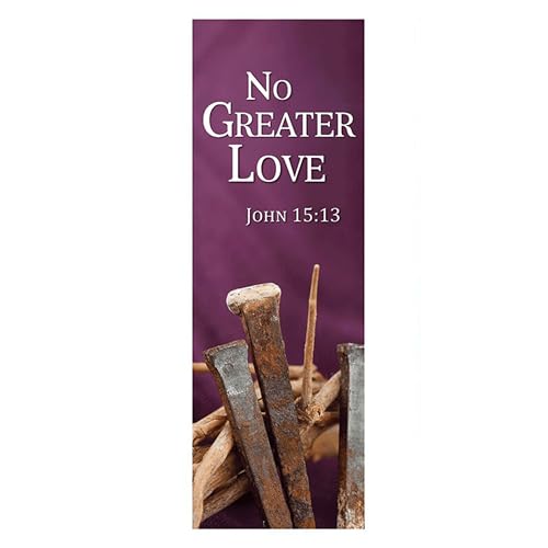 Christian Brands Celebration Banner – “No Greater Love” Church Banner, 2' x 6'