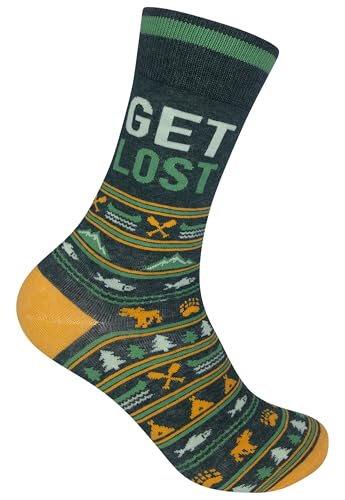 FUNATIC Crazy Socks with Funny Sayings - Novelty Gift for Men, Women, Adult - color: Get Lost