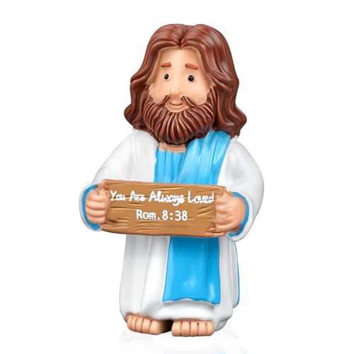 Little Jesus Figures Miniature Statue: 2PCS You Are Loved Mini Figurines