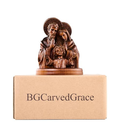 BGCarvedGrace Holy Family Wooden Statue - color: Holy Family, size: 4 Inch