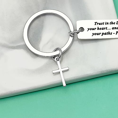 Bible Verse Gift for Women Men Christian Keychain Gift Inspirational Keychain Gift Confirmation Baptism Gift