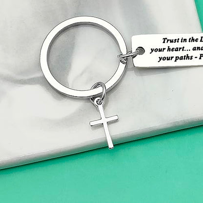 Bible Verse Gift for Women Men Christian Keychain Gift Inspirational Keychain Gift Confirmation Baptism Gift