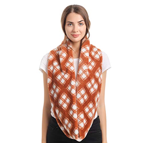 LA CARRIE Womens Leopard Print Infinity Scarf Loop Circle Neck Warmer - color: Ochre Plaid