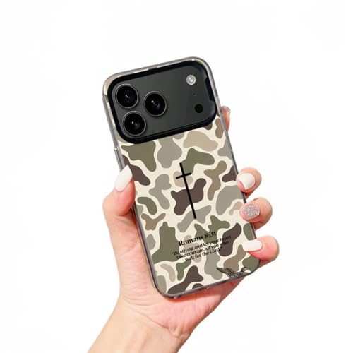 Christian Cross Camo Phone Case Compatible with iPhone 17 Pro - color: Camouflage Cross, size: for iPhone 17 Pro 6.3″