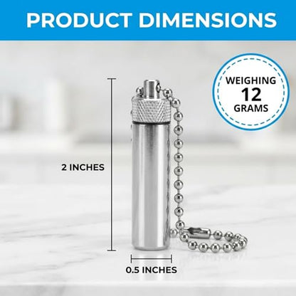 LDS Consecrated Oil Vial Keychain for Priesthood Holders (Black, 1-Pack) - size: 1-Pack