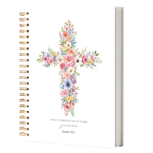 Inspirational Christian Bible Notebook Journal for Women, 5.5x8.3 - color: white-Inspirational Christian
