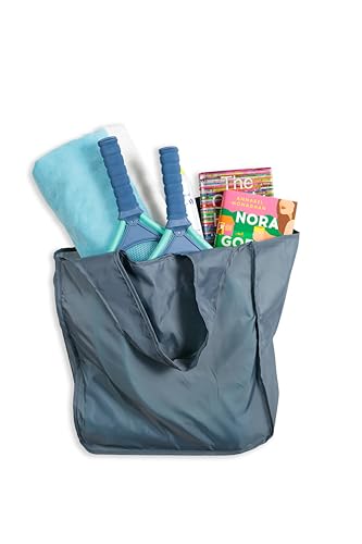 Pure Sage Reusable Grocery Bag - Stylish Shopping Bags for Groceries - Foldable Tote Bag - color: Purple