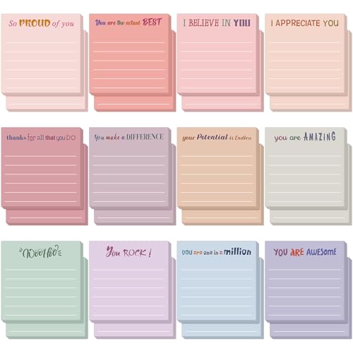 Yinder 24 Pcs Inspirational Sticky Notes Gifts, Appreciation, Aesthetics - color: Aesthetics, size: Appreciation