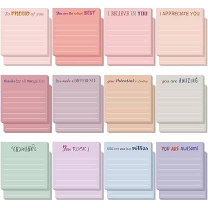 Yinder 24 Pcs Inspirational Sticky Notes Gifts, Appreciation, Aesthetics - color: Aesthetics, size: Appreciation
