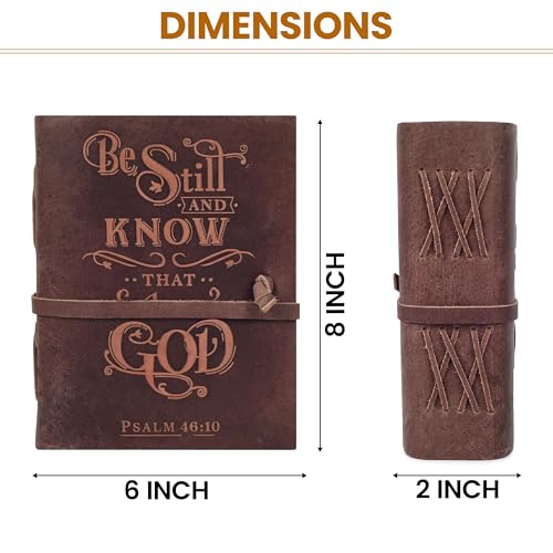 LEATHER VILLAGE Christian Journal Be Still Verse, Fuchsia 8x6. - color: Fuchsia, size: 8 inches X 6 inches