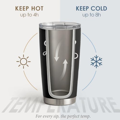SANDJEST Dad Stainless Steel Curved Tumbler 20oz Coffee Travel Mug for Dad from Daughters or Sons - color: Dad 1