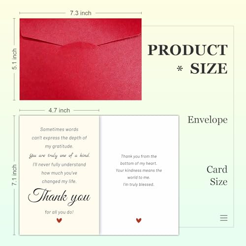 Thank You Cards for Coworkers Teacher Friend Appreciation Thank You Gifts - color: DXI#042