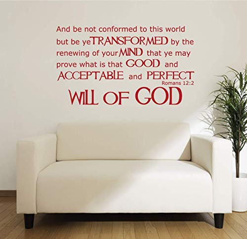 Romans 12:2 Bible Verse Wall Decal - Christian Vinyl Lettering