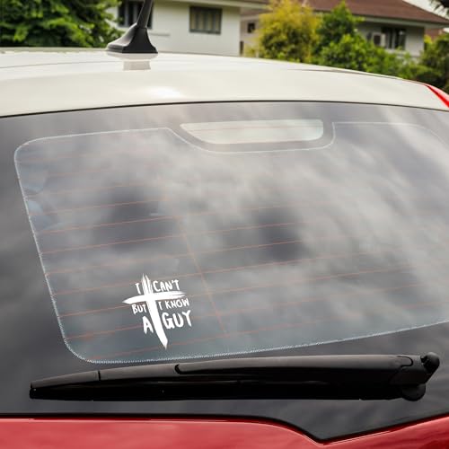 I Can't But I Know A Guy Car Decals, Christ Religious Sign for Car Bumper Truck, Christian Jesus Cross Car Vinyl Decal, RV Vans SUV Window Laptop, Inspirational Faith Gift Idea (6.5 x 4.4 in) - style: I Can't But I Know A Guy