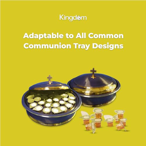 Kingdom Prefilled Communion Cup with Wafers(500ct-white juice) Sealed in a Single-Serving Container with Upto 1-Year Shelf Life,Perfect for Holy Eucharist Celebration in Hospitals,Summer Camps, & More - size: 500 Count (White Juice)