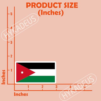 (3Pcs) Jordan Flag Sticker – Jordanian Stickers, Country Flag Vinyl Decal - color: Jordan