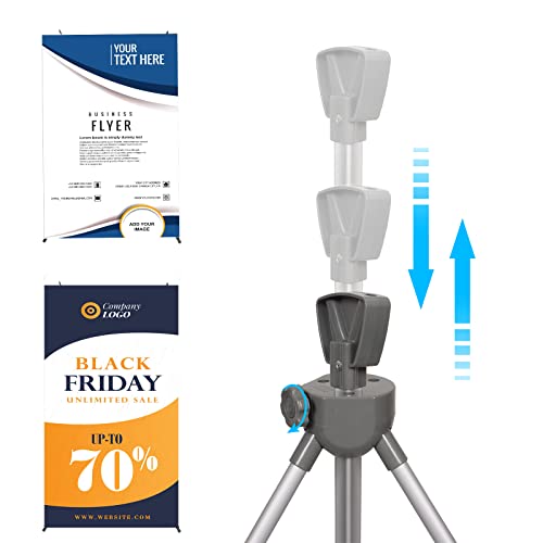 Adjustable Reinforced X Banner Stand, Fit Banner Size 23 x 63 to 32 x 78 Inches with Travel Bag, 1 Pack - size: 1 Pack