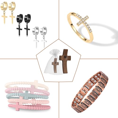 Wooden Cross Fidget for People with Anxiety Relief 20 Pcs Handheld Small Pocket Cross Prayers Encouragement Christian Religious Gift for Adults/Teens/Elderly on Christmas/Easter,etc - color: Walnut U 20pcs