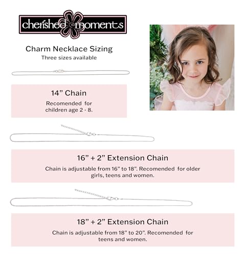 Cherished Moments .925 Sterling Silver Cross Necklace with Diamond Accent - style: 14 Inch