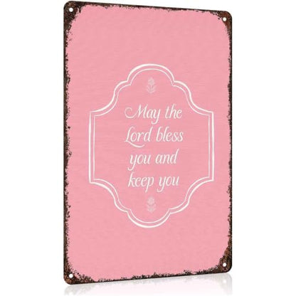 Christian Blessing Quote Aluminum Metal Sign 8 x 12 Inch